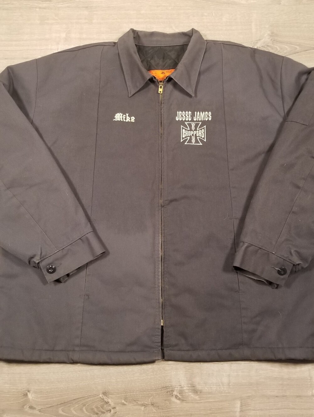 Vintage Jesse James Work Wear West Coast Choppers Red Kap Mechanical Jacket 2XL